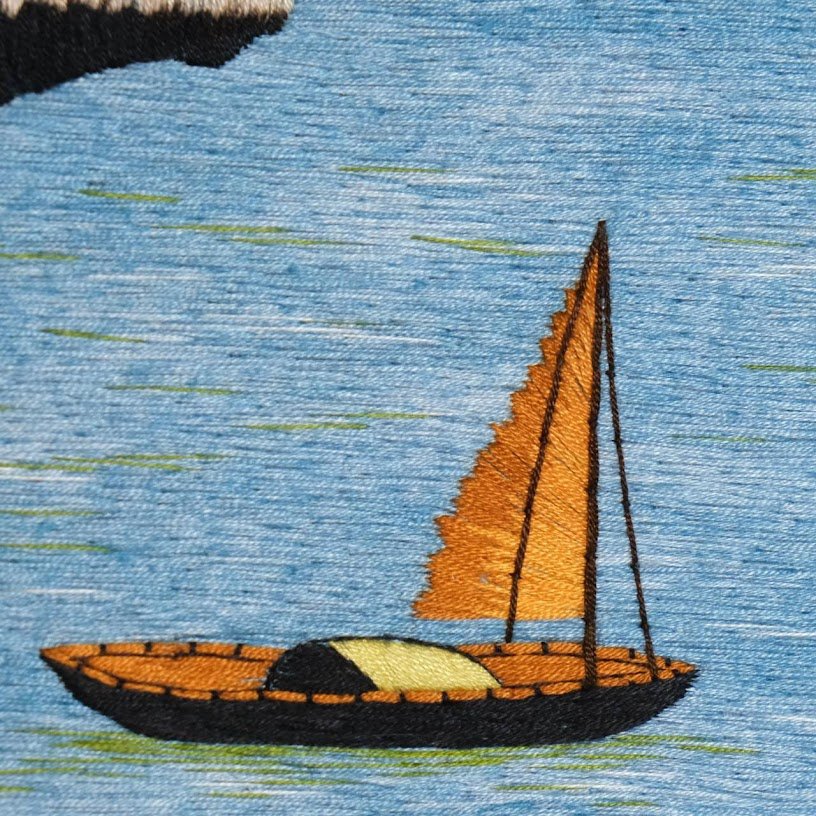 Tranh thêu tay Hòn Trống Mái Hạ Long – Khám phá vẻ đẹp tuyệt mỹ của di sản quốc gia - Ảnh 4