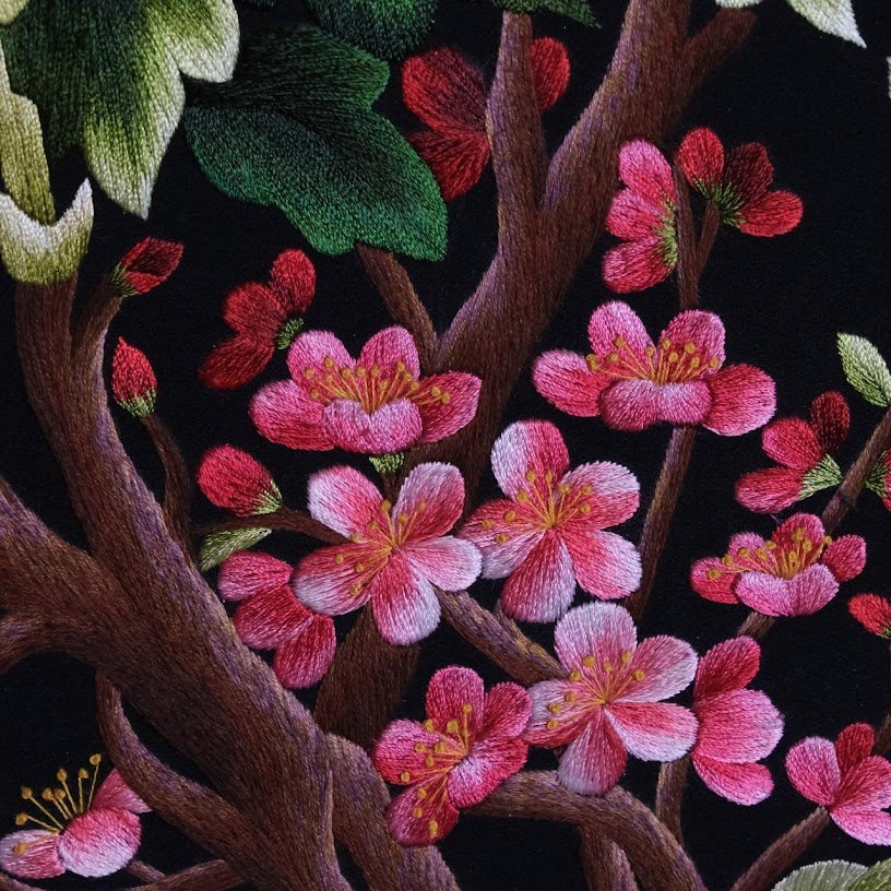 Tranh thêu tay Hoa Mẫu Đơn – Thổi hồn sắc màu cho không gian sống - Ảnh 4