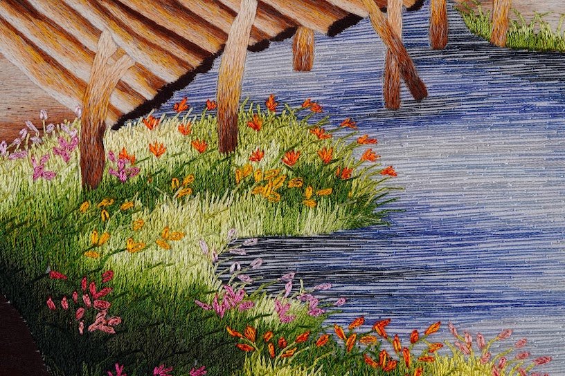 Tranh thêu tay Phong cảnh Quê Hương – Vẻ Đẹp Tinh Tế Qua Từng Đường Kim Mũi Chỉ - Ảnh 9