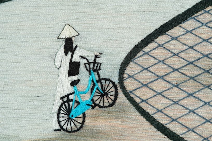 Tranh thêu tay Phố cổ Hà Nội – Khơi gợi ký ức xưa giữa lòng hiện đại - Ảnh 2