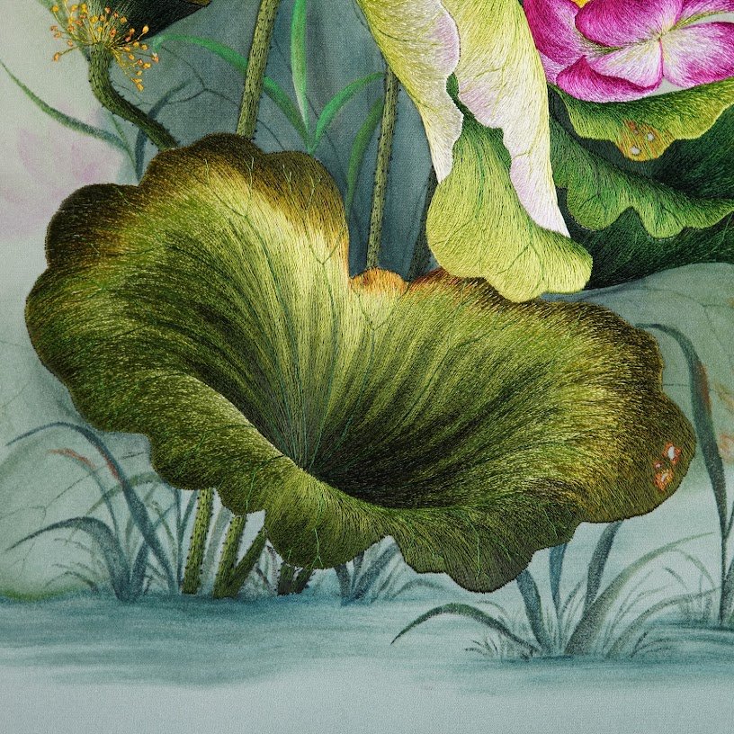 Tranh thêu tay Hoa Sen – Quốc hoa đón xuân – Sức sống tươi mới cho ngôi nhà của bạn - Ảnh 4