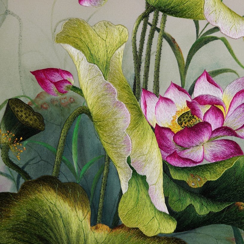 Tranh thêu tay Hoa Sen – Quốc hoa đón xuân – Sức sống tươi mới cho ngôi nhà của bạn - Ảnh 6