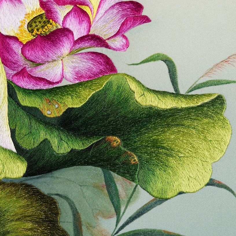 Tranh thêu tay Hoa Sen – Quốc hoa đón xuân – Sức sống tươi mới cho ngôi nhà của bạn - Ảnh 5