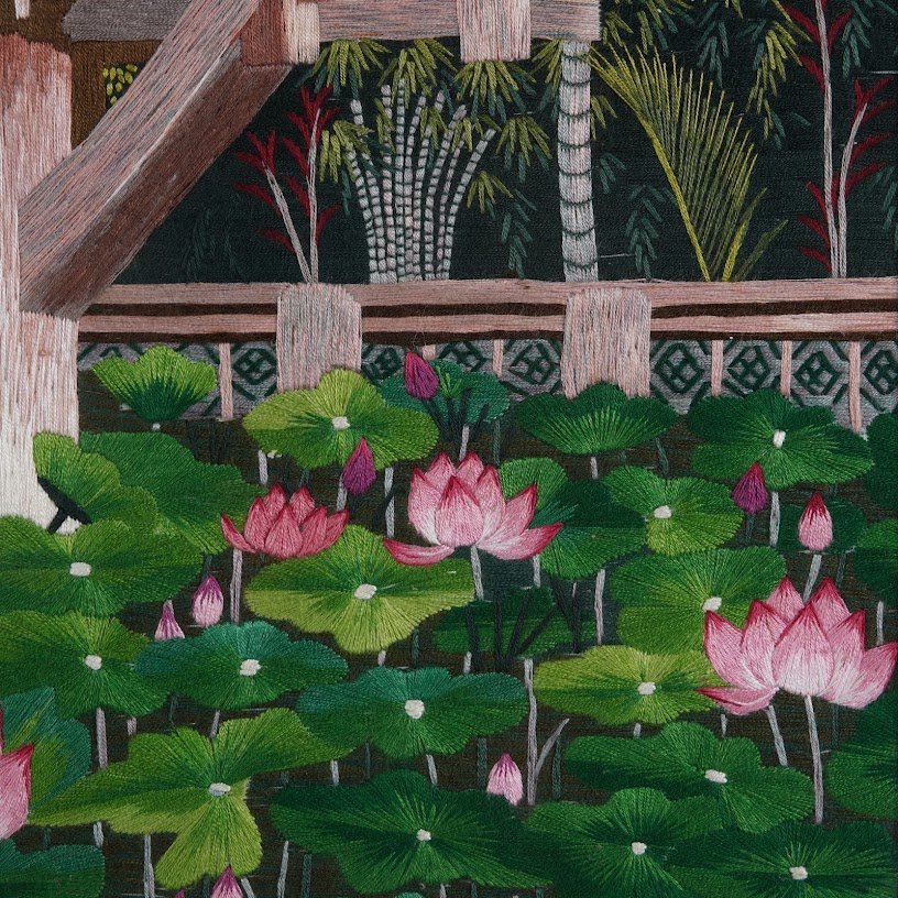 Tranh thêu tay Chùa Một Cột – Vẻ đẹp tinh tế của di sản văn hóa độc đáo - Ảnh 6