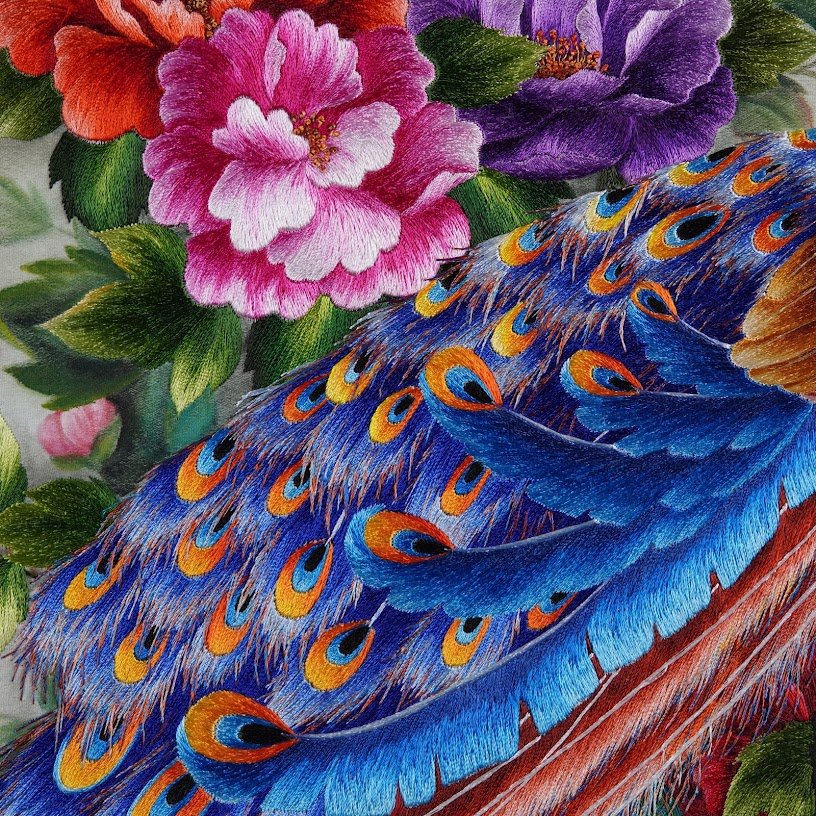 Tranh thêu tay Phu thê viên mãn - Vẻ đẹp hoàn hảo cho không gian sống - Ảnh 3