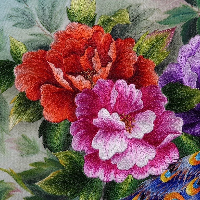 Tranh thêu tay Phu thê viên mãn - Vẻ đẹp hoàn hảo cho không gian sống - Ảnh 8