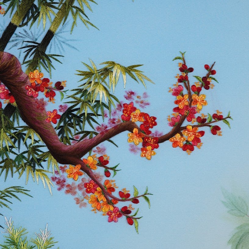 Tranh thêu tay Phu thê viên mãn - Vẻ đẹp hoàn hảo cho không gian sống - Ảnh 11