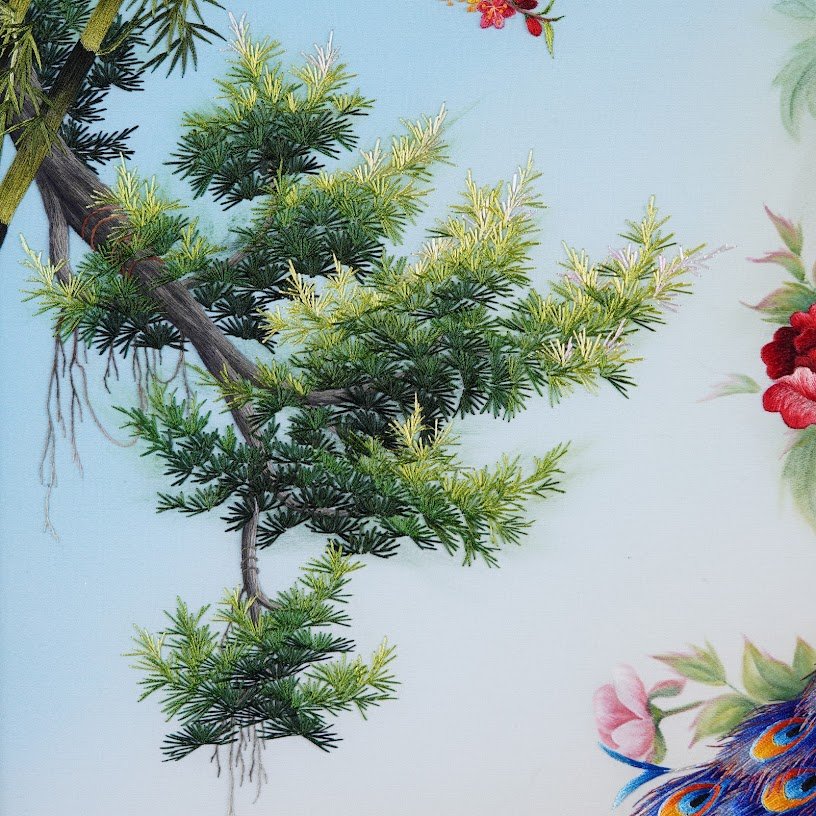 Tranh thêu tay Phu thê viên mãn - Vẻ đẹp hoàn hảo cho không gian sống - Ảnh 6