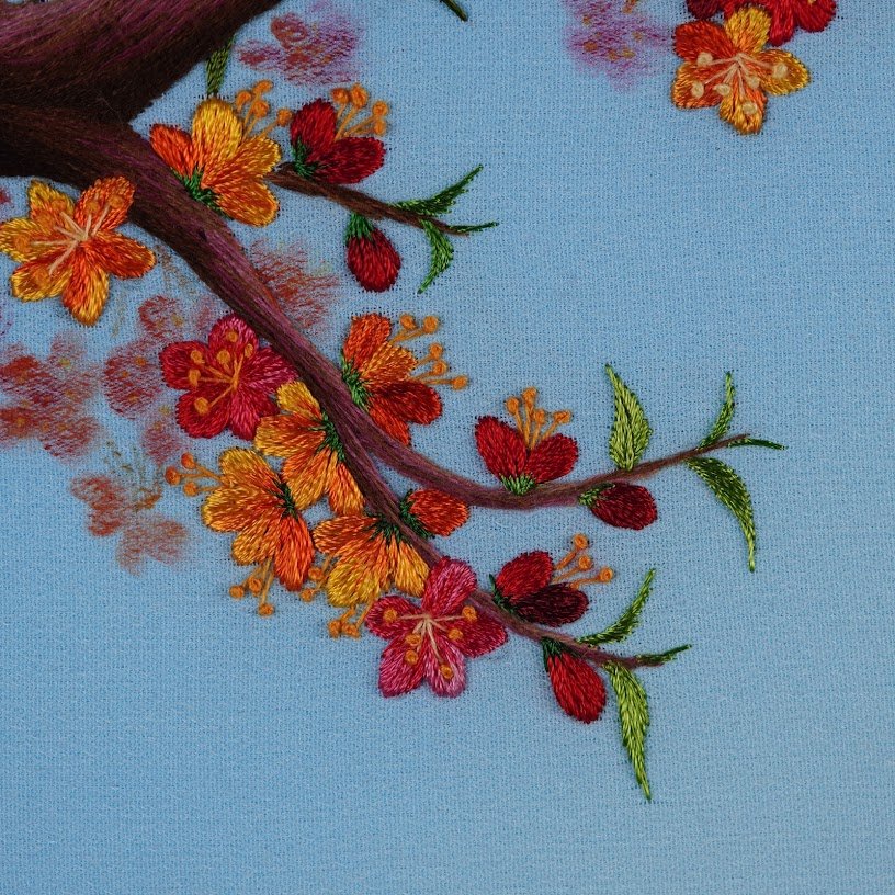 Tranh thêu tay Phu thê viên mãn - Vẻ đẹp hoàn hảo cho không gian sống - Ảnh 4