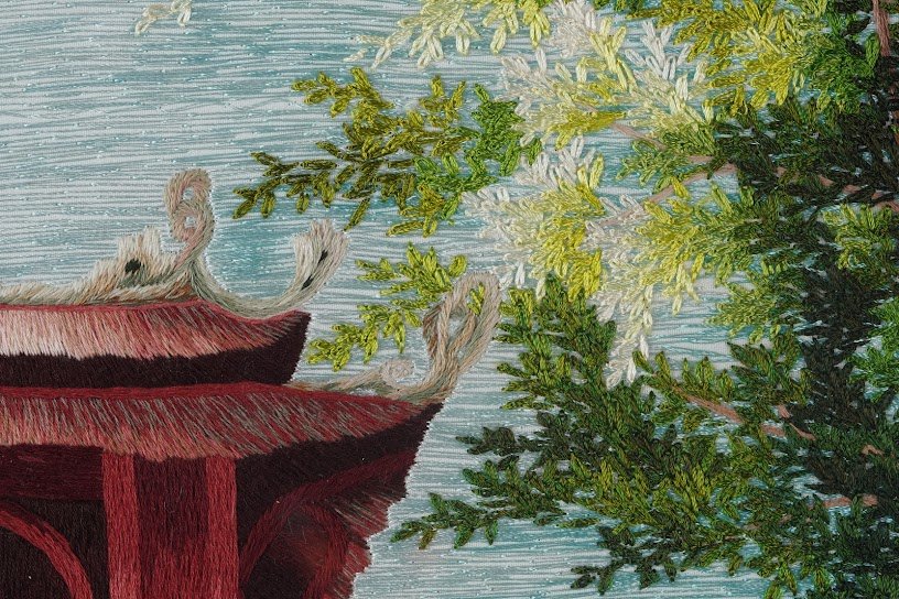 Tranh thêu tay Văn Miếu Khuê Văn Các – Khám phá nghệ thuật di sản văn hóa Việt Nam - Ảnh 8