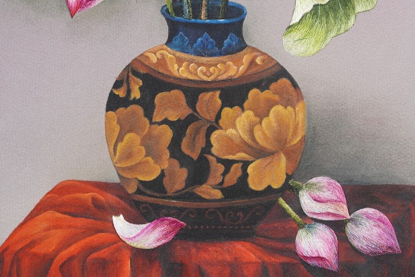 Tranh thêu tay Hoa Sen – Tinh Hoa Nghệ Thuật Từ Làng Nghề Quyến Rũ - Ảnh 7