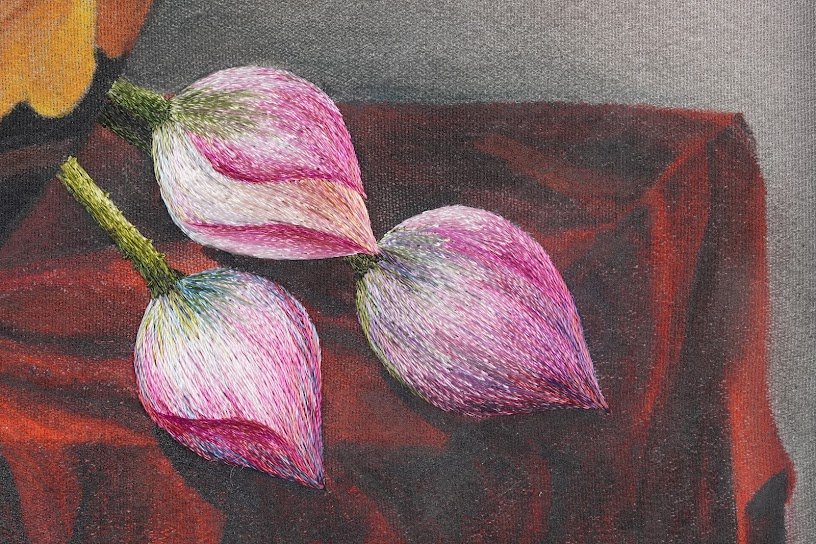 Tranh thêu tay Hoa Sen – Tinh Hoa Nghệ Thuật Từ Làng Nghề Quyến Rũ - Ảnh 6