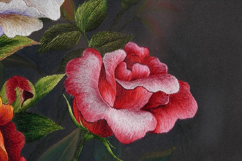 Tranh thêu tay Hoa ngũ phúc – Rực rỡ sắc hoa, phúc lộc đầy nhà - Ảnh 7