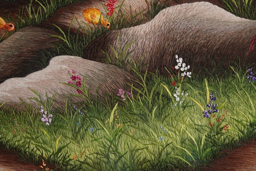 Tranh thêu tay Phong Cảnh Quê Hương – Nét Đẹp Thanh Bình Gợi Nhớ Quê Hương - Ảnh 6