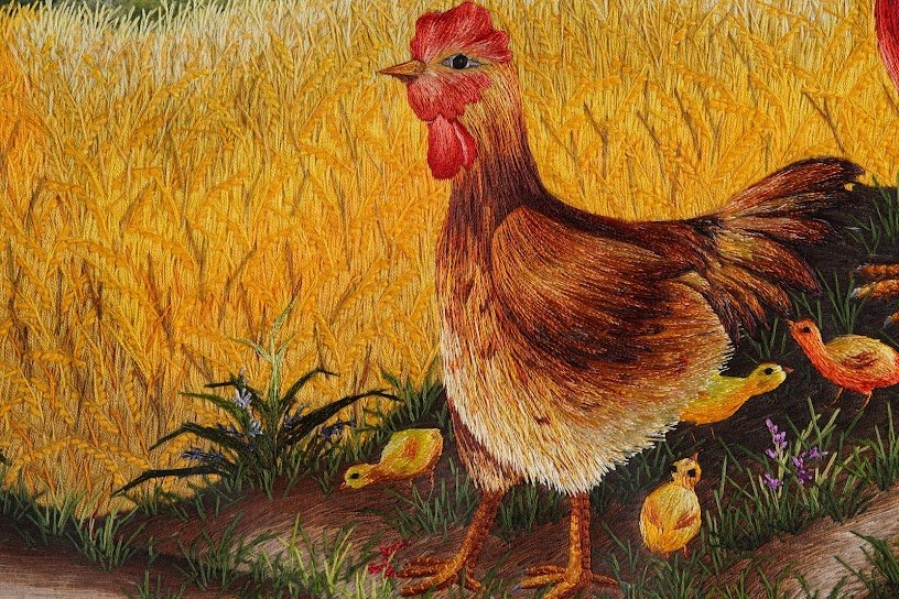 Tranh thêu tay Phong Cảnh Quê Hương – Nét Đẹp Thanh Bình Gợi Nhớ Quê Hương - Ảnh 4