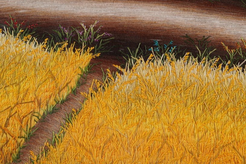 Tranh thêu tay Phong Cảnh Quê Hương – Nét Đẹp Thanh Bình Gợi Nhớ Quê Hương - Ảnh 8