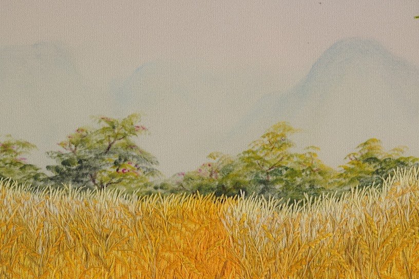 Tranh thêu tay Phong Cảnh Quê Hương – Nét Đẹp Thanh Bình Gợi Nhớ Quê Hương - Ảnh 9