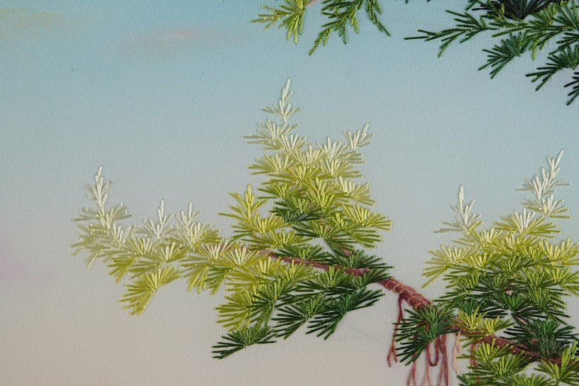 Tranh thêu tay Phong Cảnh Quê Hương – Nét Đẹp Thanh Bình Gợi Nhớ Quê Hương - Ảnh 5