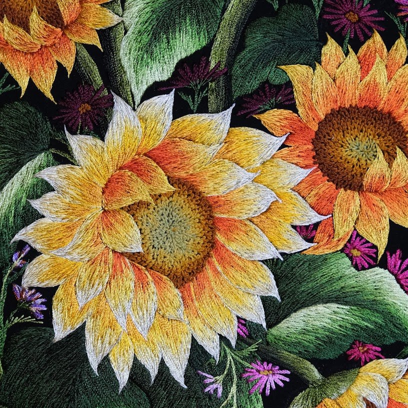 Tranh thêu tay Hoa Hướng Dương – Sắc Vàng Rực Rỡ Quyến Rũ Mọi Ánh Nhìn - Ảnh 2