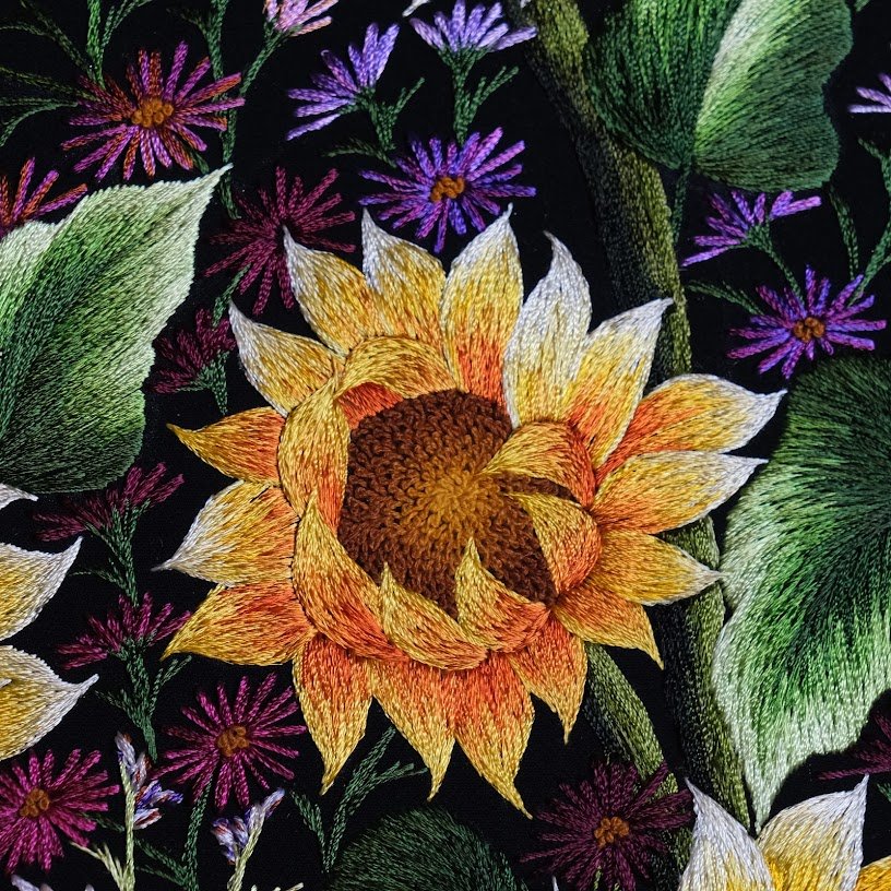 Tranh thêu tay Hoa Hướng Dương – Sắc Vàng Rực Rỡ Quyến Rũ Mọi Ánh Nhìn - Ảnh 6