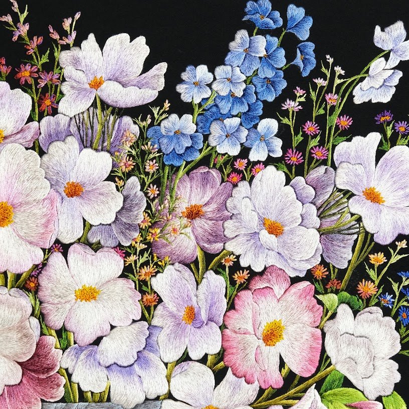 Tranh thêu tay Hoa Phlox – Nét Đẹp Mộc Mạc Kiêu Sa - Ảnh 6