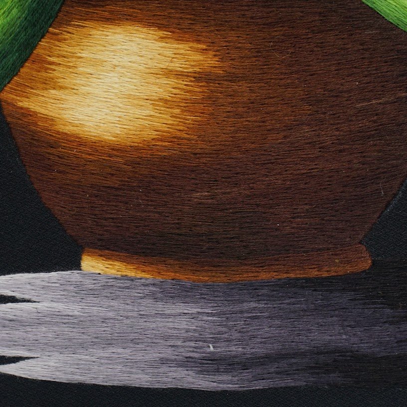 Tranh thêu tay Hoa Địa Lan – Vẻ đẹp tinh tế từ từng mũi thêu - Ảnh 4