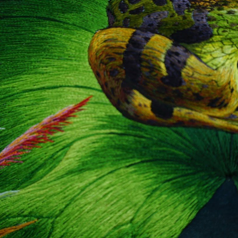 Tranh thêu tay Chú Ếch Con – Sắc Màu Nghệ Thuật Độc Đáo - Ảnh 6