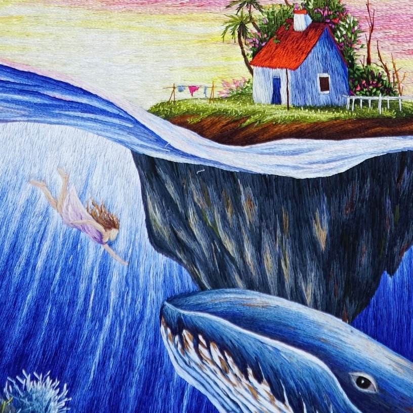 Tranh thêu tay Đại Dương – Sắc Màu Biển Khơi - Cuộc Chu Du Nghệ Thuật - Ảnh 4