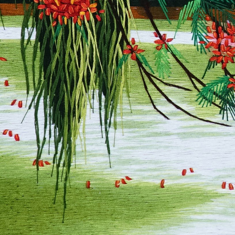 Tranh thêu tay Hồ Gươm Hà Nội – Tuyệt tác nghệ thuật nơi phong cảnh Việt Nam - Ảnh 2