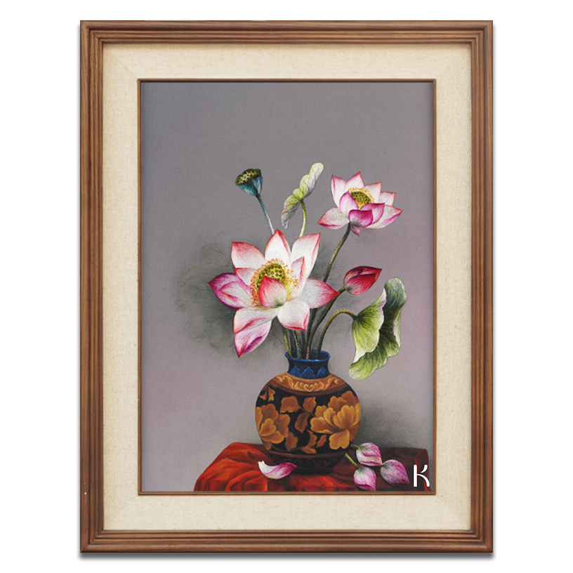 Tranh thêu tay Hoa Sen – Tinh Hoa Nghệ Thuật Từ Làng Nghề Quyến Rũ