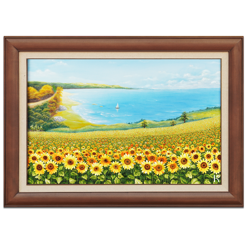 Tranh thêu tay Hoa hướng dương – Một góc bình yên với sắc vàng rực rỡ