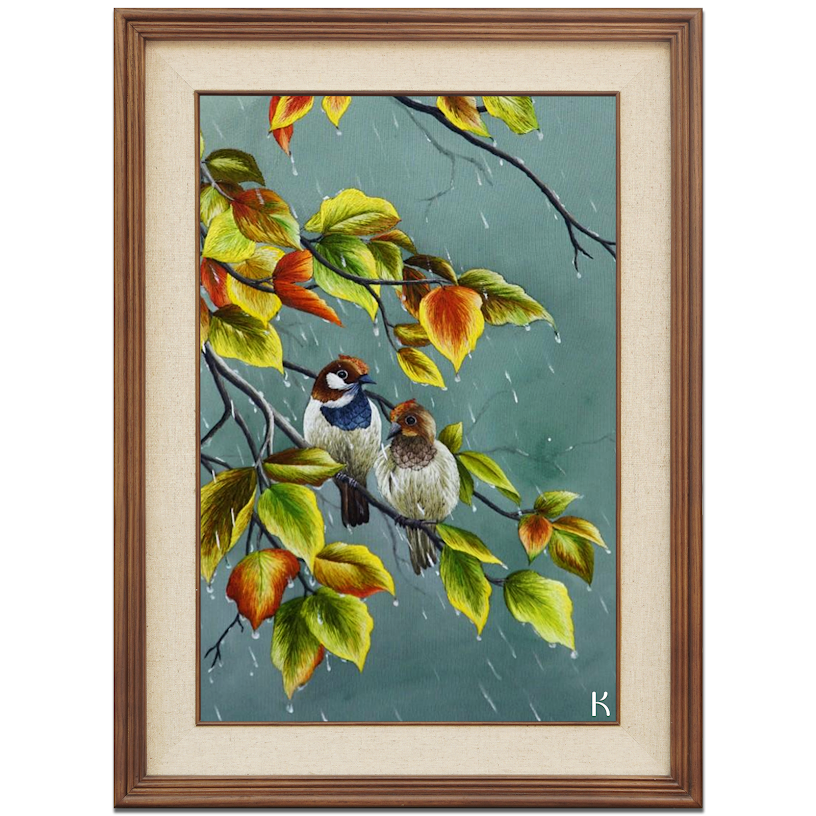 Tranh thêu tay Đôi Bạn Tâm Tình – Những Tác Phẩm Nghệ Thuật Sống Động