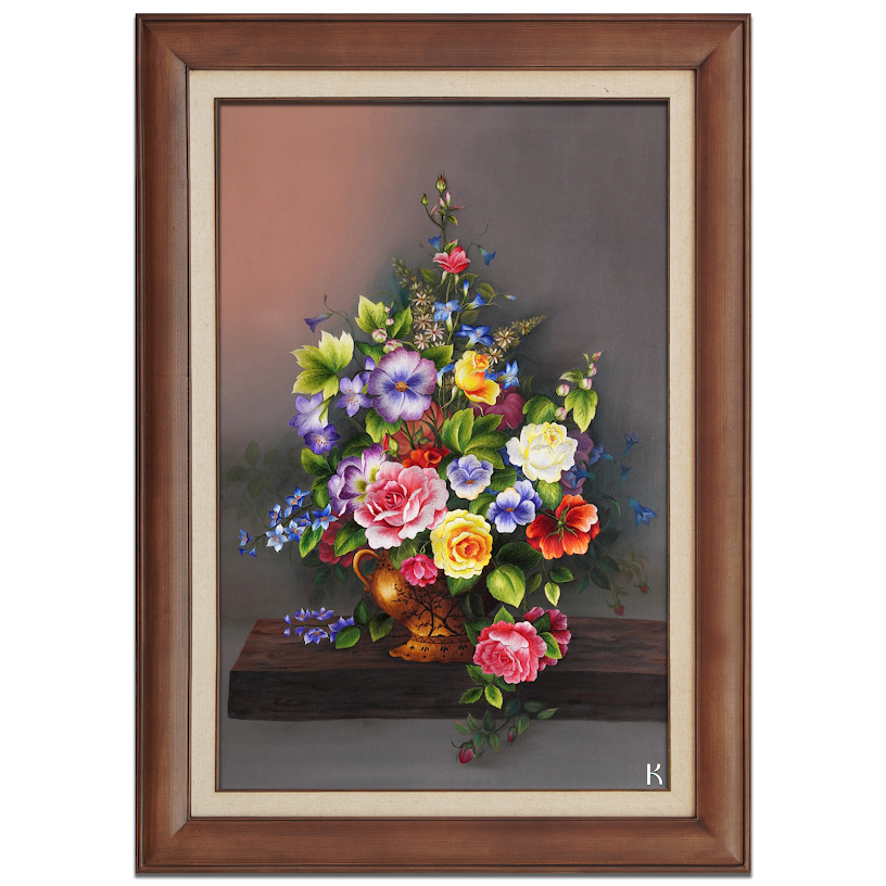 Tranh thêu tay Hoa ngũ phúc – "Sắc Màu Nghệ Thuật trong Từng Đường Kim"