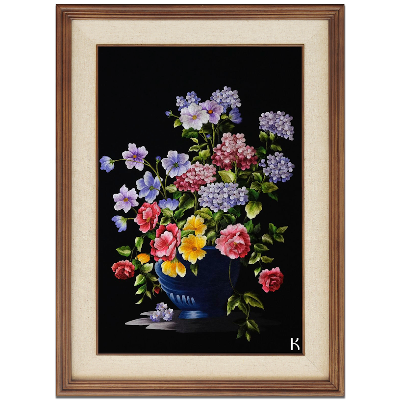 Tranh thêu tay Hoa Ngũ Phúc – Nét duyên dáng trong từng đường kim mũi chỉ