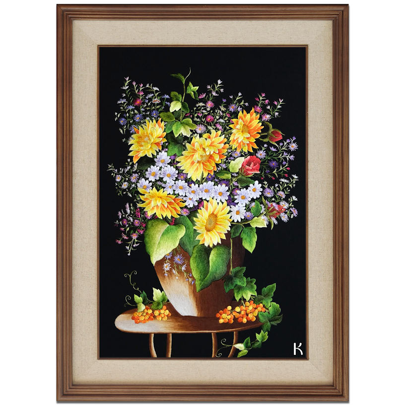 Tranh thêu tay Hoa Hướng Dương – Sắc vàng rực rỡ trên nền vải tinh tế